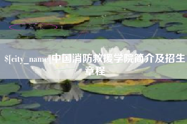 太康中国消防救援学院简介及招生章程