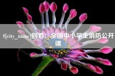 太康回看：全国中小学生消防公开课