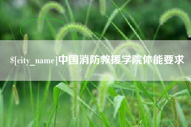 太康中国消防救援学院体能要求