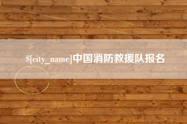 太康中国消防救援队报名