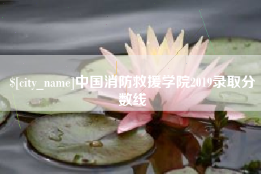 太康中国消防救援学院2019录取分数线