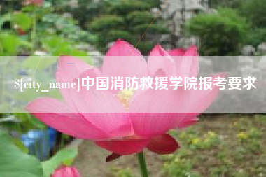 太康中国消防救援学院报考要求