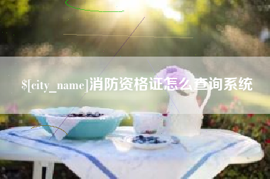 太康消防资格证怎么查询系统