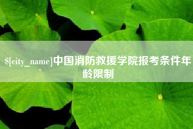太康中国消防救援学院报考条件年龄限制