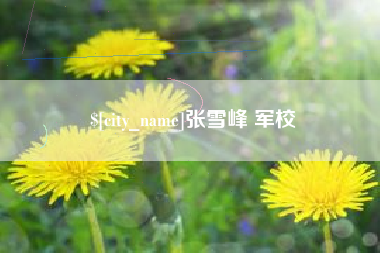 太康张雪峰 军校