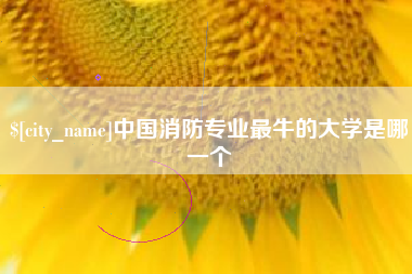 太康中国消防专业最牛的大学是哪一个