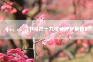 太康中国第十九枚金牌是谁得的