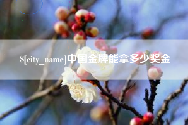 太康中国金牌能拿多少奖金