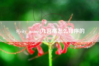 太康九宫格怎么排序的