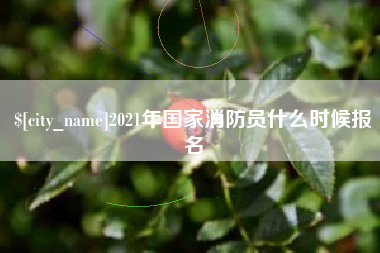 太康2021年国家消防员什么时候报名