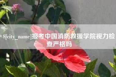 太康报考中国消防救援学院视力检查严格吗