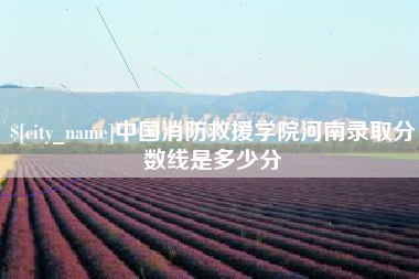 太康中国消防救援学院河南录取分数线是多少分