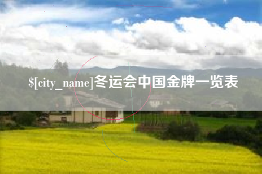 太康冬运会中国金牌一览表