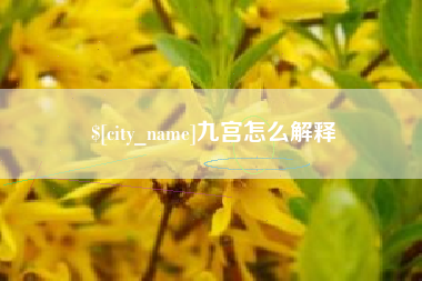 太康九宫怎么解释